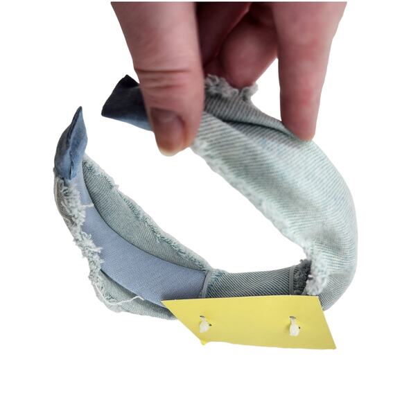 New Raw Edge Denim Bow Knot Wide Head Band A New Day Target - Picture 5 of 5
